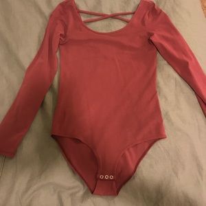 red long sleeve jumpsuit
